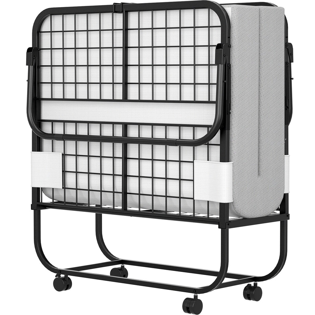 Lit pliant 38'' avec matelas, lit pliable portable avec housse de rangement