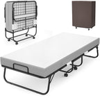 Lit pliant 38'' avec matelas, lit pliable portable avec housse de rangement