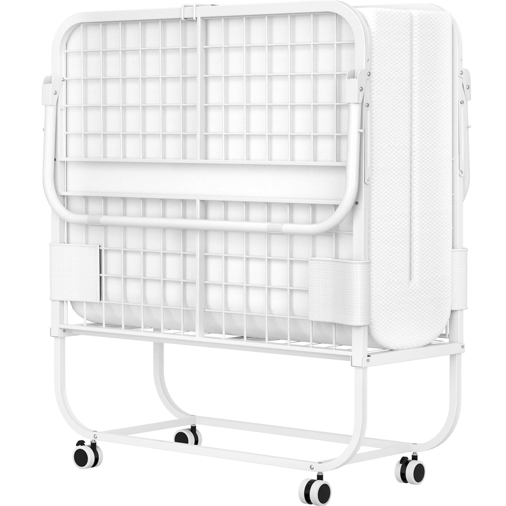 Lit pliant 38'' avec matelas, lit pliable portable avec housse de rangement