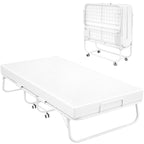 Lit pliant 38'' avec matelas, lit pliable portable avec housse de rangement