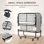 Lit pliant 38'' avec matelas, lit pliable portable avec housse de rangement