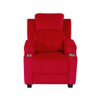 Fauteuil inclinable de luxe pour enfants avec repose-pieds, appui-tête et 2 porte-gobelets Fauteuil inclinable en microfibre pour enfants de 3 ans et plus