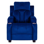 Fauteuil inclinable de luxe pour enfants avec repose-pieds, appui-tête et 2 porte-gobelets Fauteuil inclinable en microfibre pour enfants de 3 ans et plus