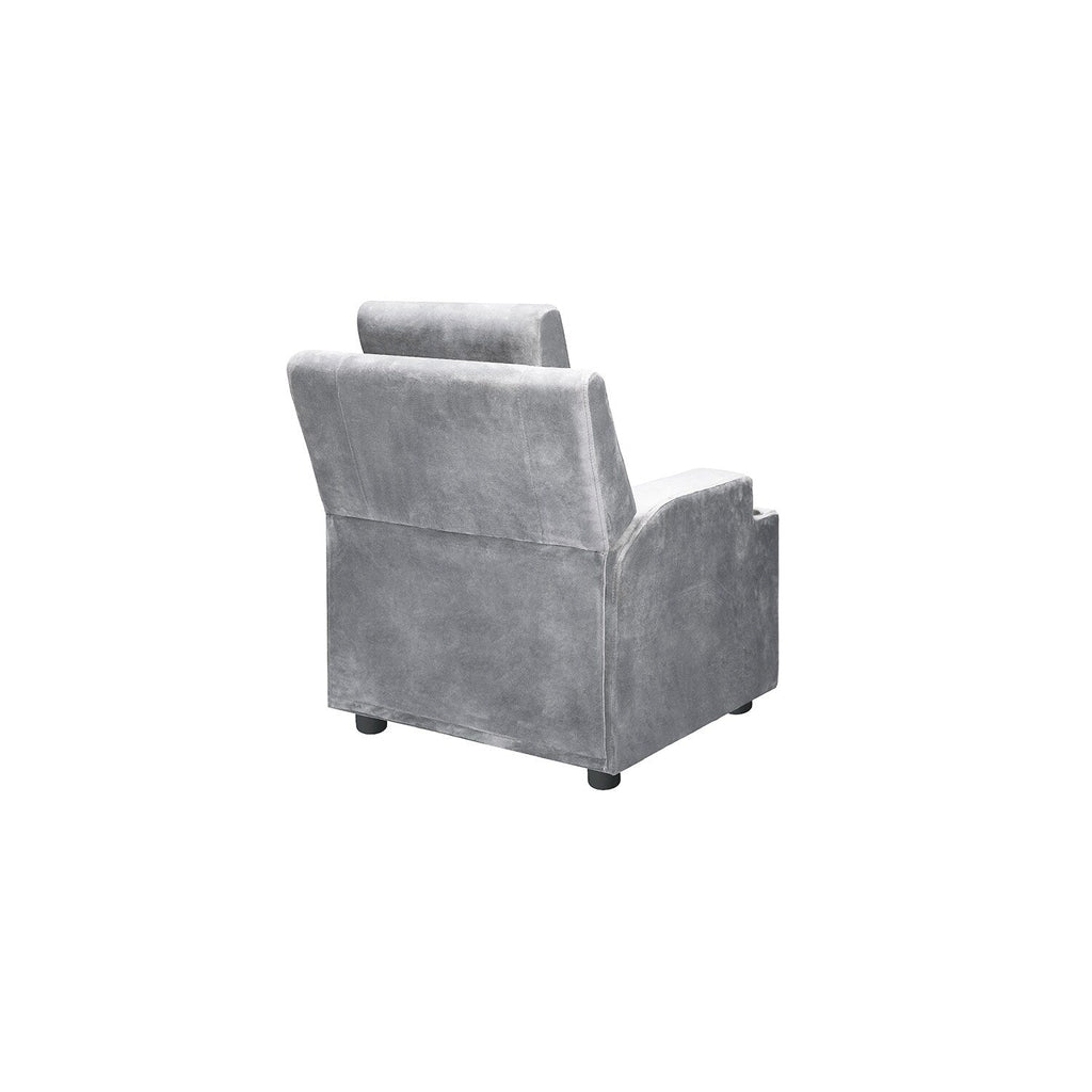 Fauteuil inclinable de luxe pour enfants avec repose-pieds, appui-tête et 2 porte-gobelets Fauteuil inclinable en microfibre pour enfants de 3 ans et plus