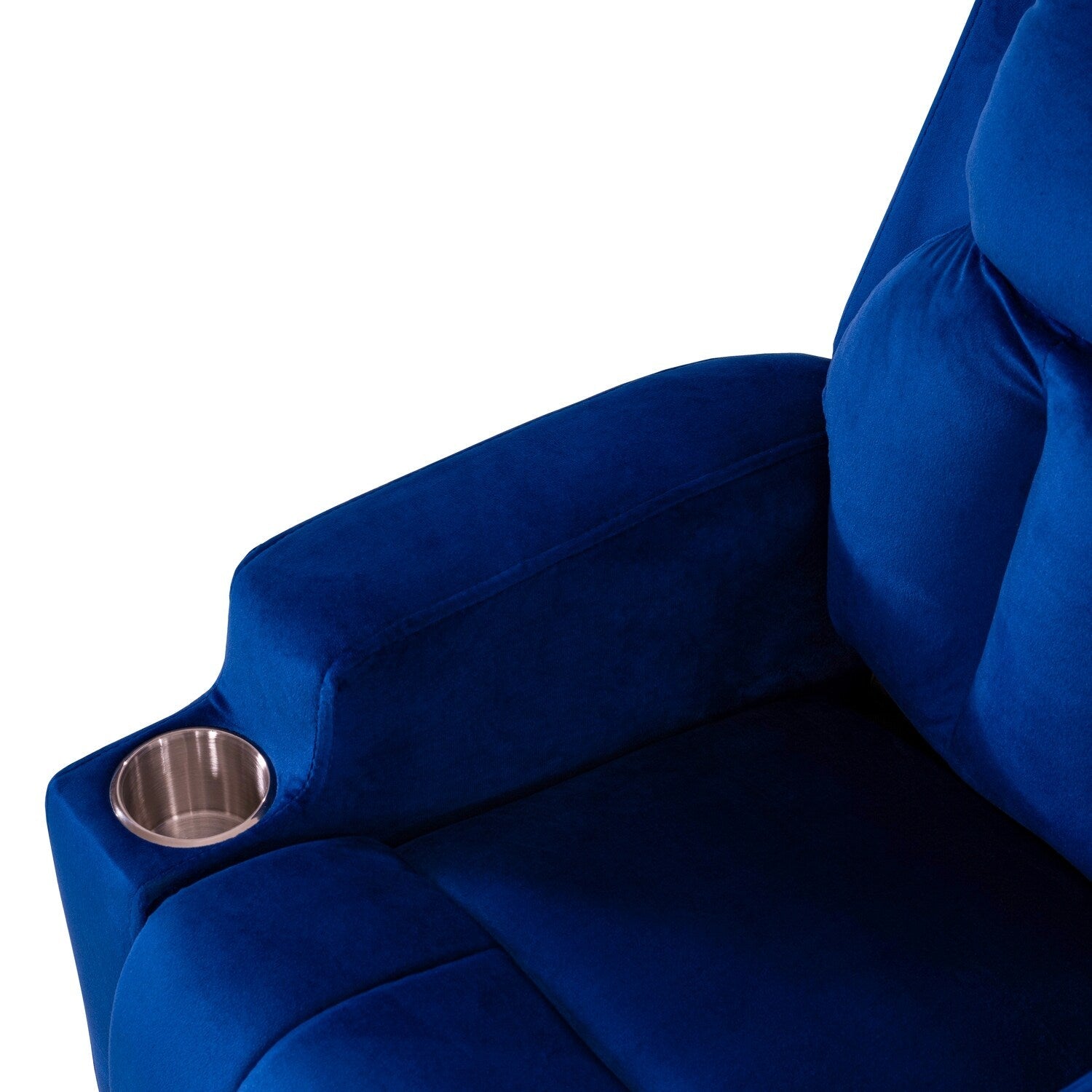 Fauteuil inclinable de luxe pour enfants avec repose-pieds, appui-tête et 2 porte-gobelets Fauteuil inclinable en microfibre pour enfants de 3 ans et plus