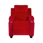 Fauteuil inclinable de luxe pour enfants avec repose-pieds, appui-tête et 2 porte-gobelets Fauteuil inclinable en microfibre pour enfants de 3 ans et plus