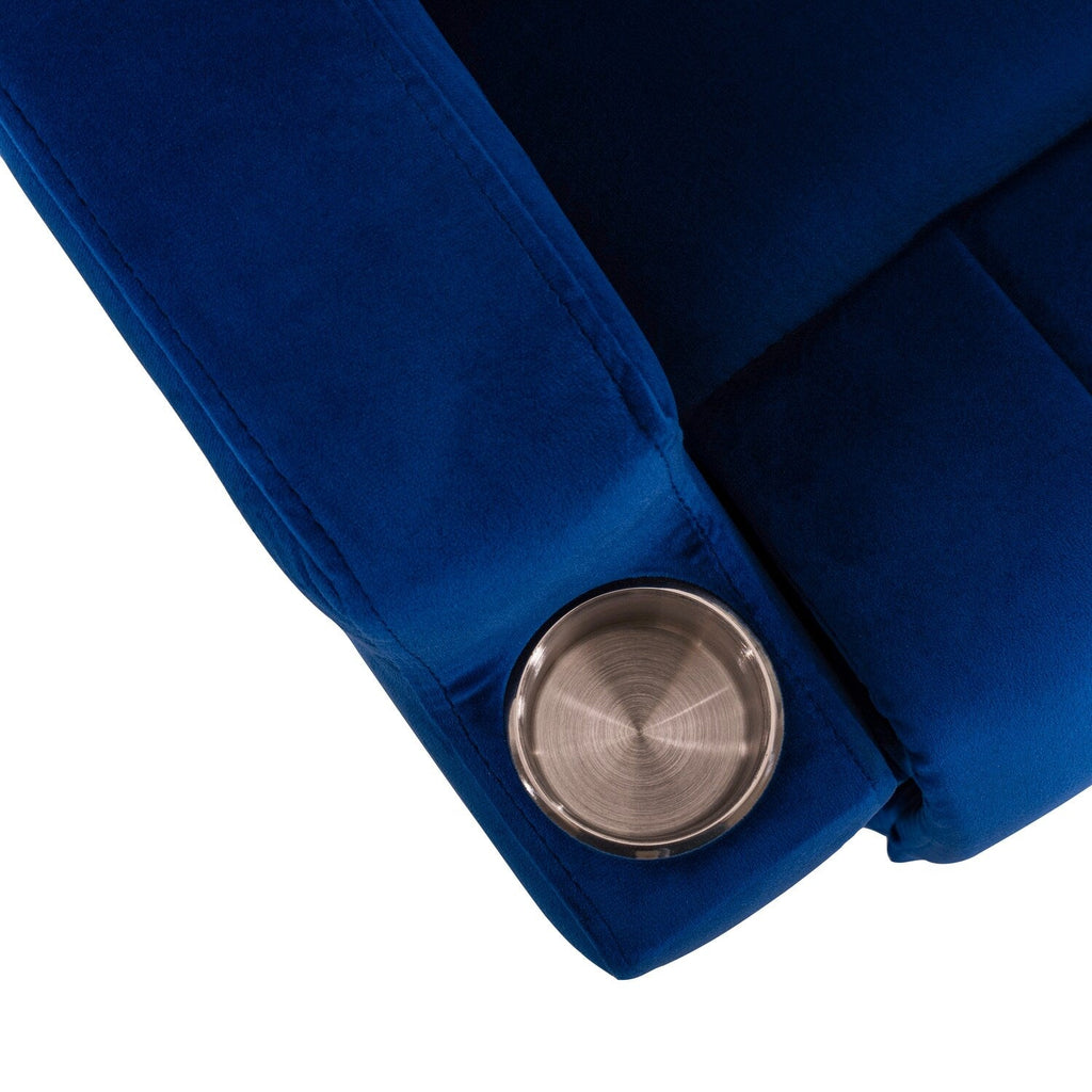 Fauteuil inclinable de luxe pour enfants avec repose-pieds, appui-tête et 2 porte-gobelets Fauteuil inclinable en microfibre pour enfants de 3 ans et plus