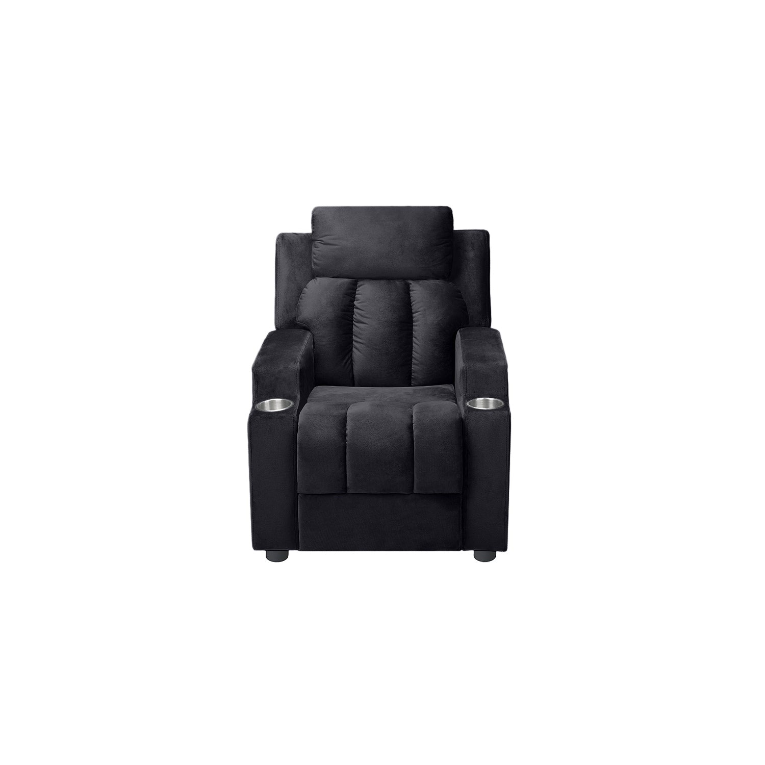 Fauteuil inclinable de luxe pour enfants avec repose-pieds, appui-tête et 2 porte-gobelets Fauteuil inclinable en microfibre pour enfants de 3 ans et plus
