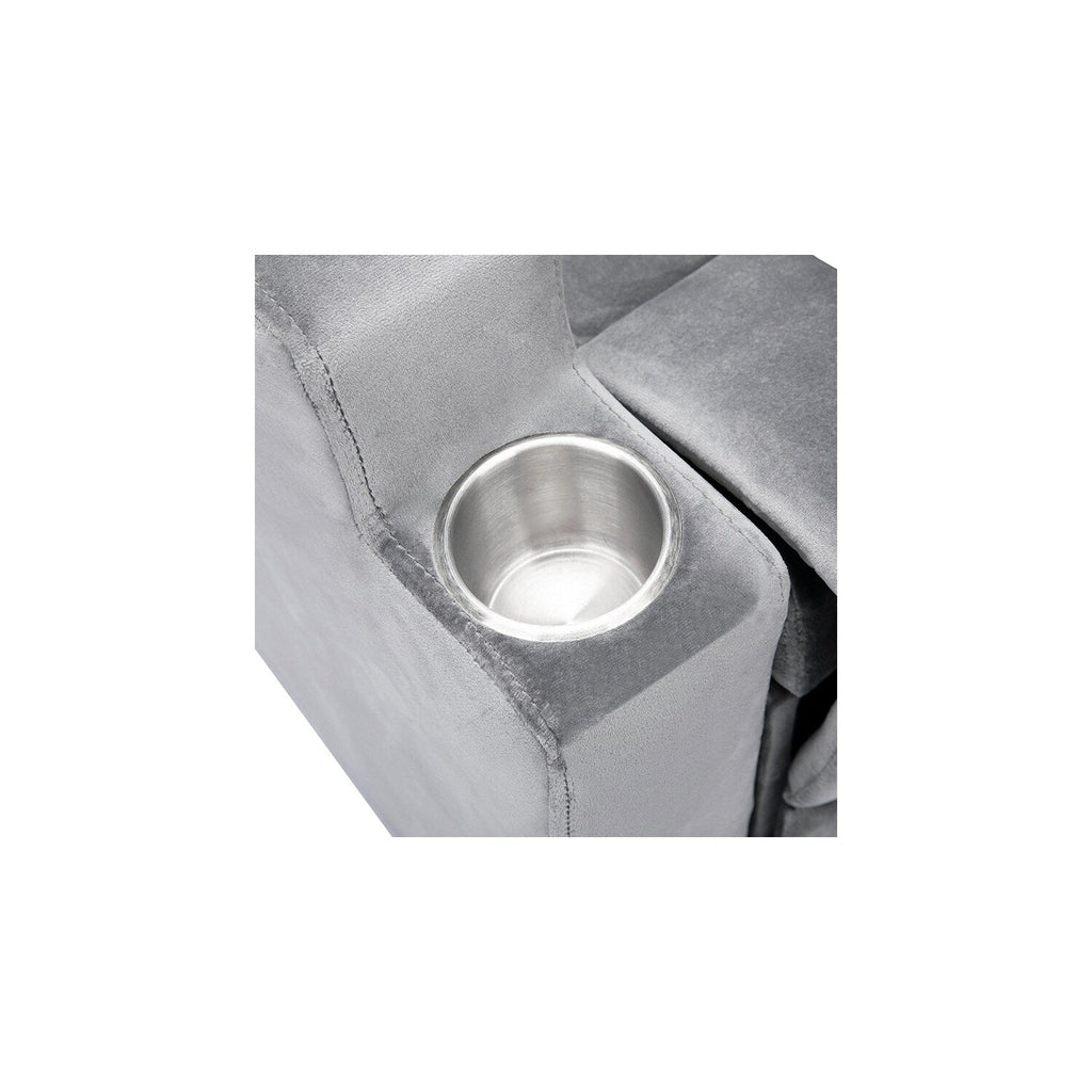 Fauteuil inclinable de luxe pour enfants avec repose-pieds, appui-tête et 2 porte-gobelets Fauteuil inclinable en microfibre pour enfants de 3 ans et plus