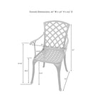 Ensemble de salle à manger d'extérieur Crosley Sedona 46, cinq pièces, en fonte d'aluminium, noir