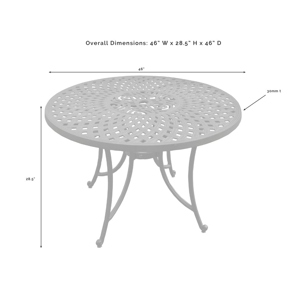 Ensemble de salle à manger d'extérieur Crosley Sedona 46, cinq pièces, en fonte d'aluminium, noir