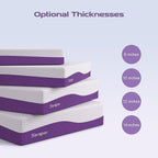 Matelas en mousse à mémoire de forme en gel de charbon de bambou de 14 pouces, adapté aux lits réglables