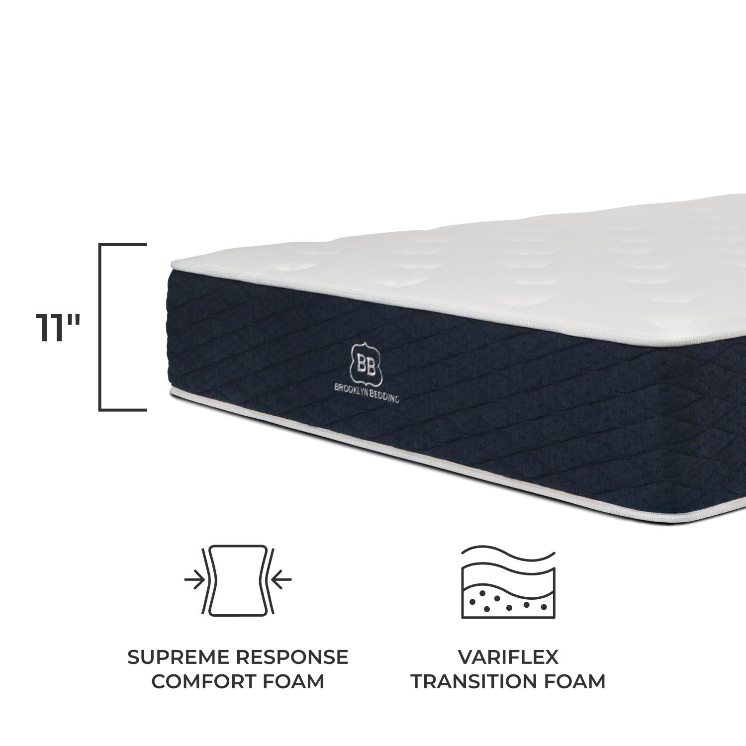 Matelas hybride Brooklyn Bedding Signature 11 avec mousse confort