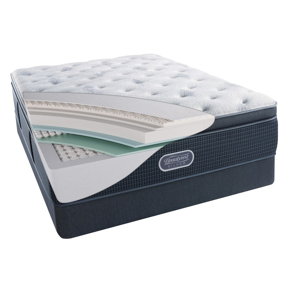 Ensemble matelas double Beautyrest Silver Discovery Bay de luxe ferme à plateau-coussin de 15,5 pouces - N/A