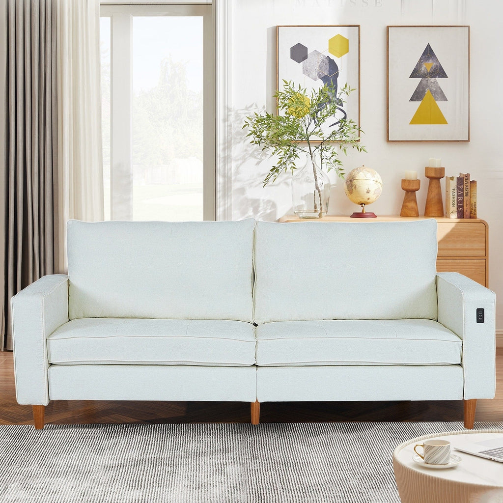 82,7 canapés pour le salon, canapés causeuse confortables, canapé causeuse en velours côtelé, montage facile avec port USB