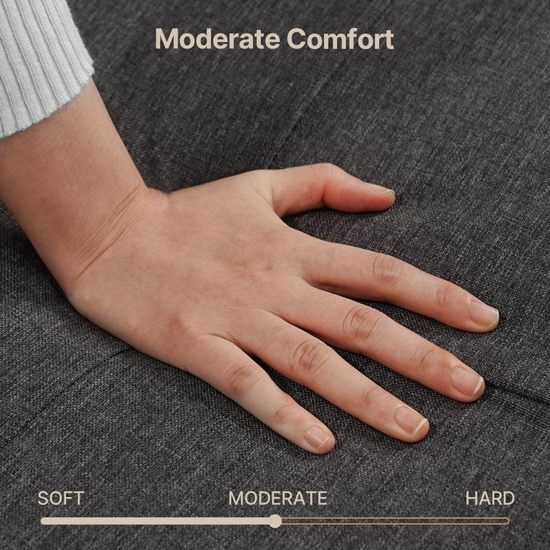 Canapé-lit 3 places rembourré pour salon, canapé-lit inclinable avec dossier