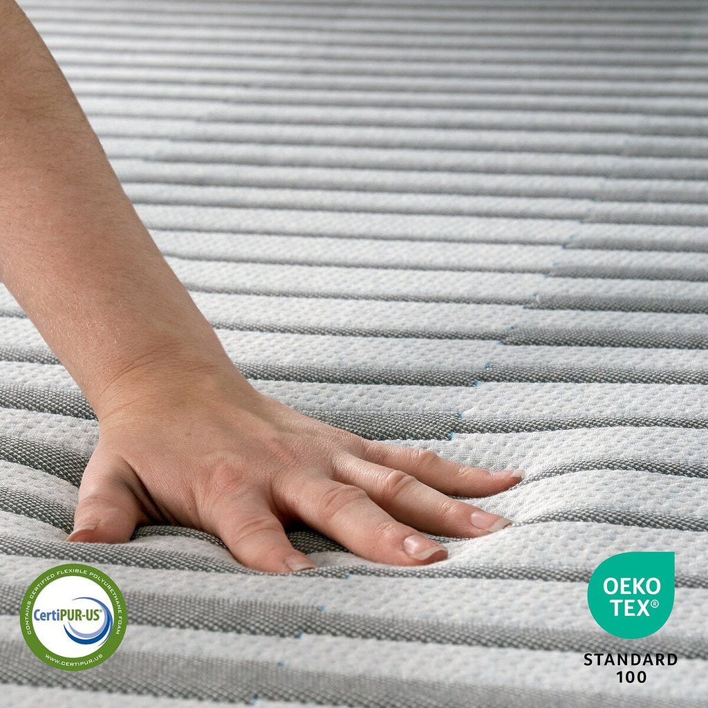 Matelas en mousse à mémoire de forme triple couche Bodipedic de 10 pouces, prêt à l'emploi