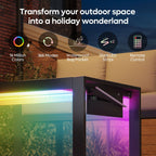 Ensemble de salon de jardin 4 pièces en aluminium pour 4 personnes avec coussins, table basse à LED et causeuse