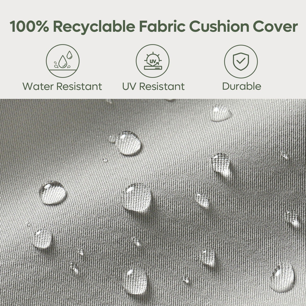 Ensemble de salon de jardin 4 pièces en aluminium pour 4 personnes avec coussins, table basse à LED et causeuse