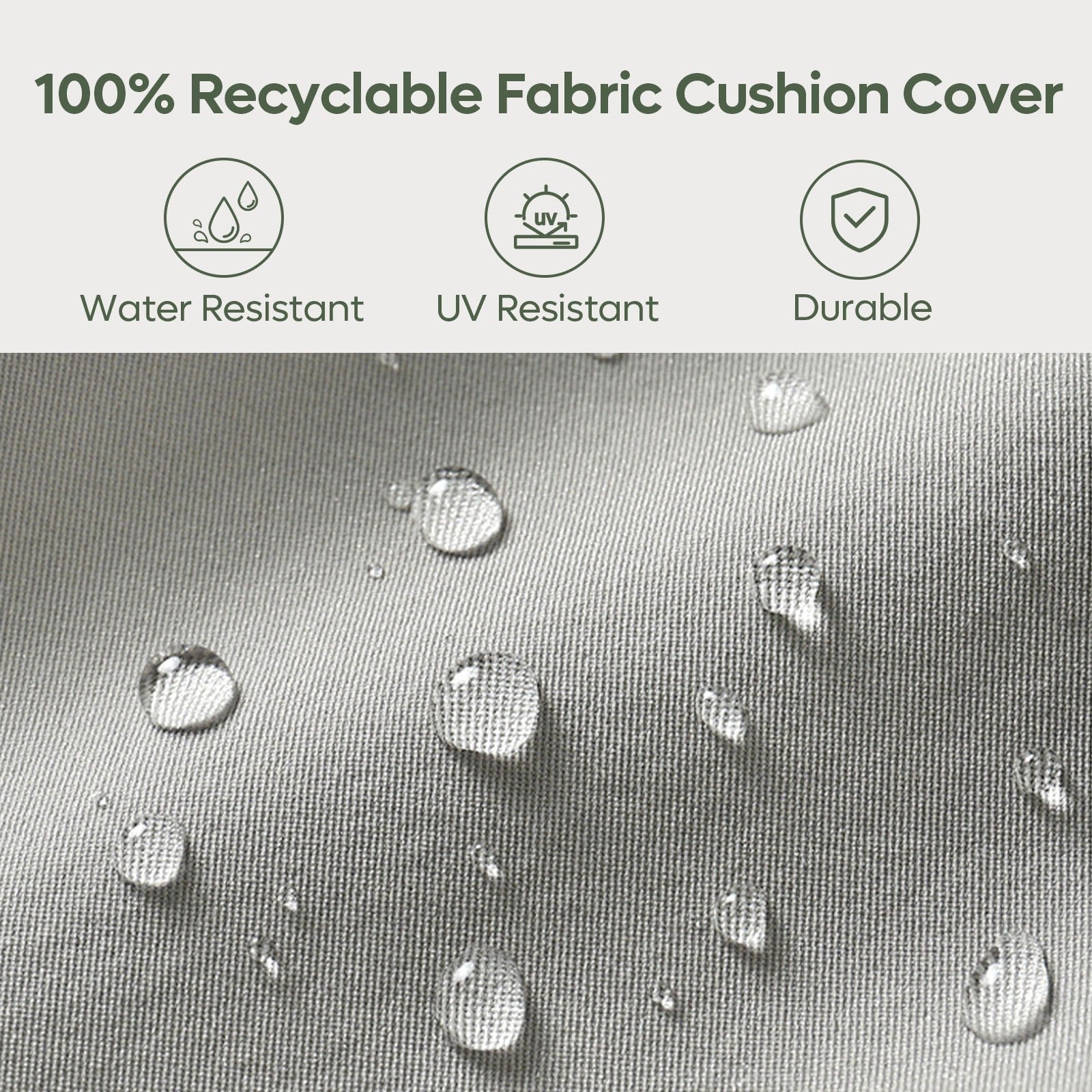 Ensemble de salon de jardin en aluminium 4 pièces, 5 places, avec coussins, table basse à LED et canapé