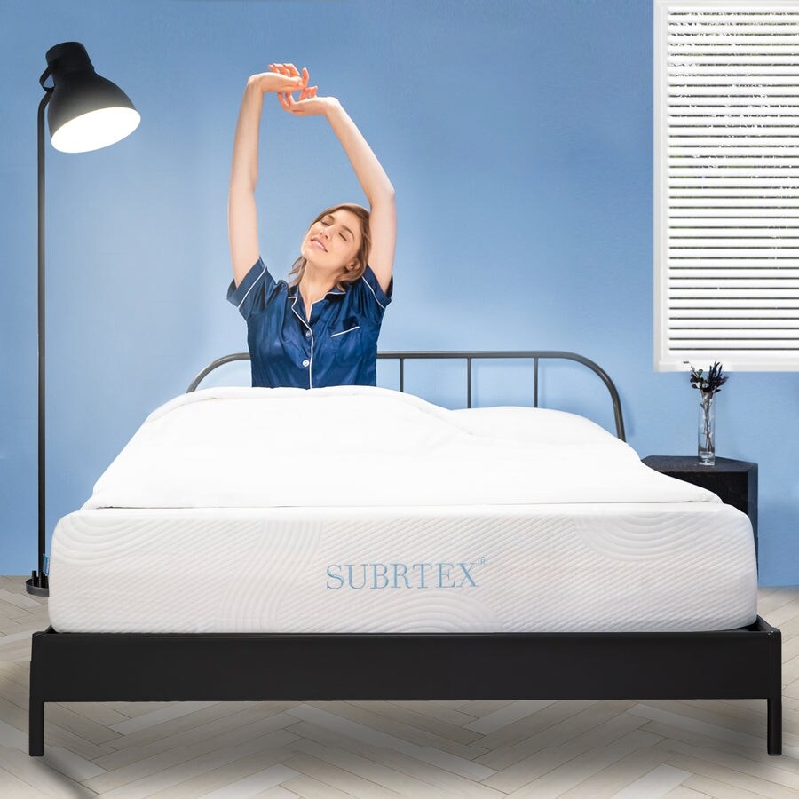Matelas en mousse à mémoire de forme infusé de gel Subrtex de 8 pouces avec housse