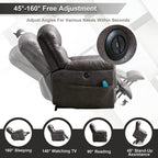 Fauteuil inclinable électrique surdimensionné de 42 po de large avec massage et chauffage