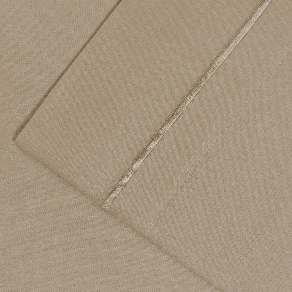 Taie d'oreiller unie en coton 1500 fils Superior (lot de 2)