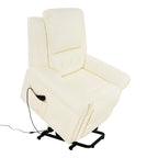 Fauteuil inclinable électrique clouté en cuir Air Premium avec repose-pieds et télécommande