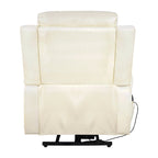 Fauteuil inclinable électrique clouté en cuir Air Premium avec repose-pieds et télécommande