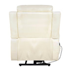 Fauteuil inclinable électrique clouté en cuir Air Premium avec repose-pieds et télécommande