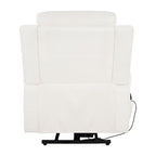 Fauteuil inclinable électrique clouté en cuir Air Premium avec repose-pieds et télécommande