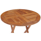 Table de bistro pliante d'extérieur en teck de Californie Chic Teak, 91 cm