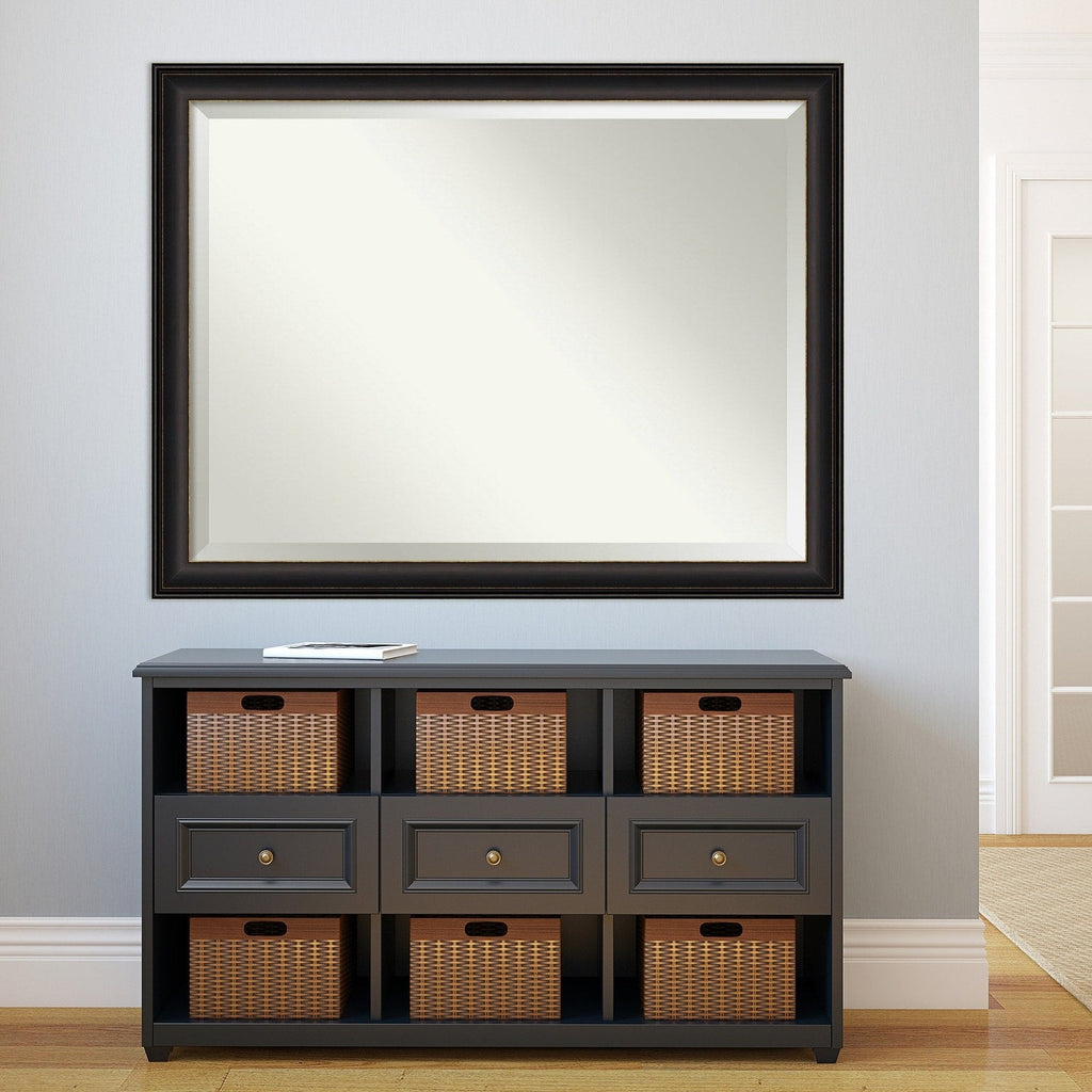 Miroir mural de salle de bain biseauté - Cadre en bronze huilé Trio - Bronze huilé Trio