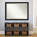 Miroir mural de salle de bain biseauté - Cadre en bronze huilé Trio - Bronze huilé Trio