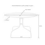 Ensemble de salle à manger d'extérieur Crosley Tulip 5 pièces - 98 L x 98 P x 32,88 H