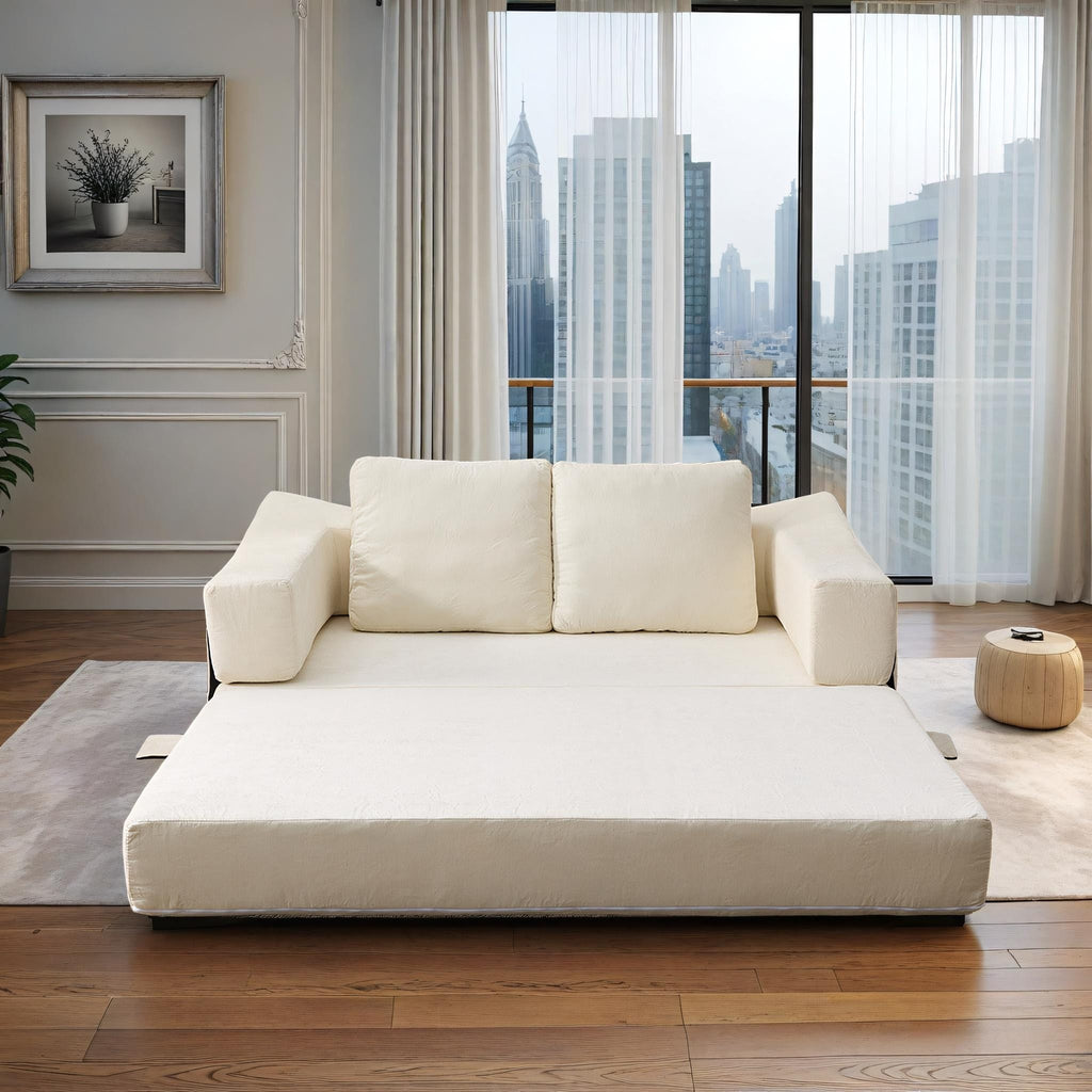 Canapé-lit convertible rembourré 70,87 $, fauteuil convertible, canapé de sol confortable pour salon, chambre, tissu chenille