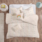 Parure de couette Ensley en coton jacquard à pompons par Intelligent Design Kids