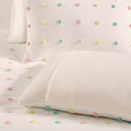 Parure de couette Ensley en coton jacquard à pompons par Intelligent Design Kids