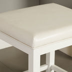 Tabouret de coiffeuse Crosley Vista blanc - 17,5 L x 15,75 P x 19,25 H