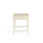 Tabouret de coiffeuse Crosley Vista blanc - 17,5 L x 15,75 P x 19,25 H