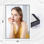 Miroir mural de salle de bain rectangulaire classique avec cadre en métal