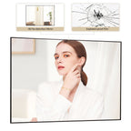 Miroir mural de salle de bain rectangulaire classique avec cadre en métal