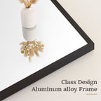 Miroir mural de salle de bain rectangulaire classique avec cadre en métal