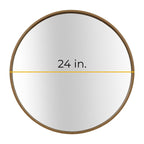 Miroir mural rond classique de style ferme avec cadre en bois