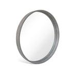 Miroir mural rond classique de style ferme avec cadre en bois