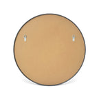 Miroir mural rond classique de style ferme avec cadre en bois