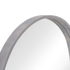 Miroir mural rond classique de style ferme avec cadre en bois